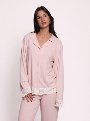 Button up Brushed Modal Cotton PJ Set