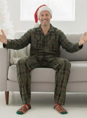 Button Up Men Flannel PJ