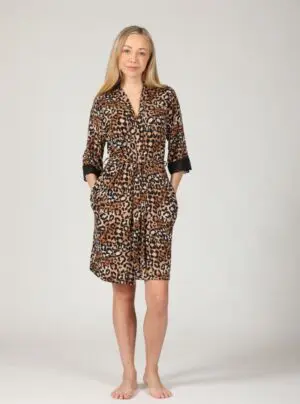 Modal Robe With Lace