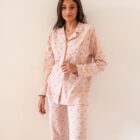 button up stretch cotton bamboo pyjama