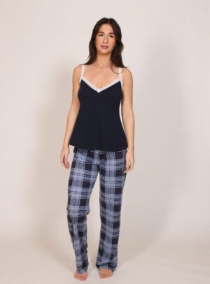 Cotton PJ Set With Lace