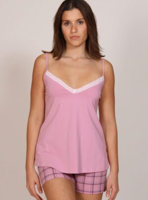 Stretch Short & Top With Lace