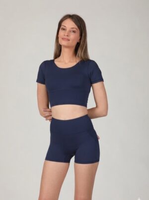 High-Waisted Ribbed Performance Shorts