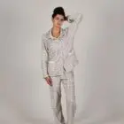 fleece button up women's pyjama