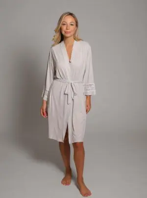 Stretch Robe With Lace