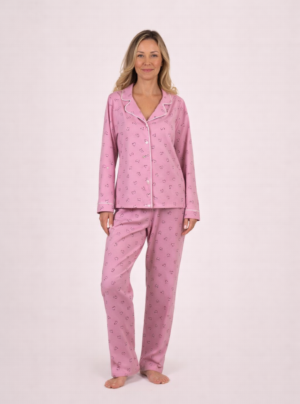 Noor Printed Stretch Cotton Long PJ Set