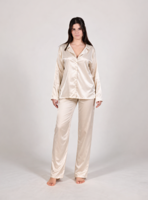 Button Up Satin Pyjama
