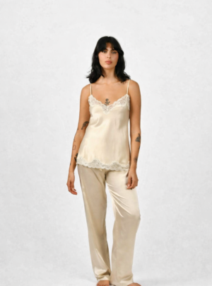 Pant & Top Satin With Lace