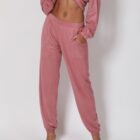 women's pink velvet pant