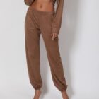 women's stylish velvet jogging pant