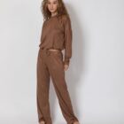stylish women's hooded velvet top