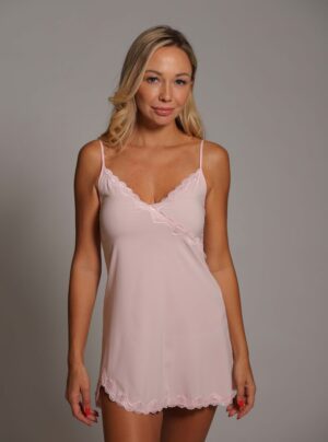 Stretch Chiffon Nightie with lace