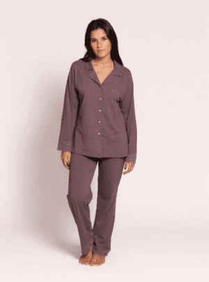 Noor Stretch Cotton PJ Set with Lace