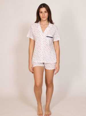 Button Up Cotton Short PJ Set