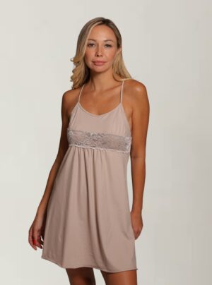 Stretch satin Short & Top With Lace