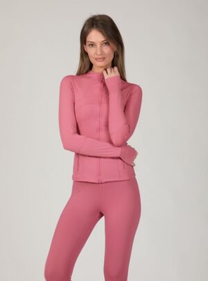 Fitted Athleisure Jacket With Thumbholes